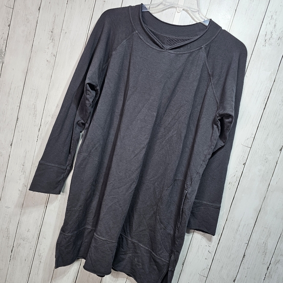 URBAN MUU MUU Women's UMS3FT Charcoal Gray ONE SIZE Pockets Cotton Modal Blend. - Picture 3 of 8